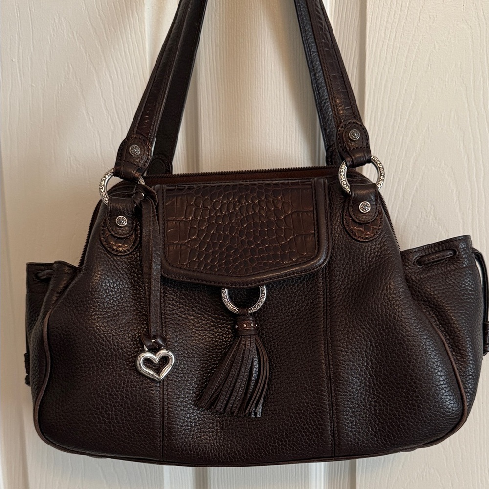 Brighton Espresso Leather Shoulder Bag